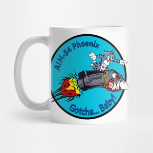 F-14 Tomcat - AIM-54 Phoenix Gotcha... Baby! Blue Clean Style Mug